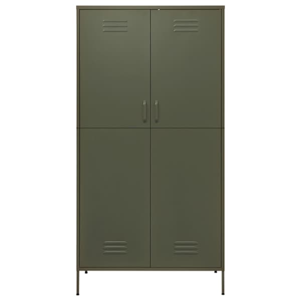 Garderoob, oliivroheline, 90 × 50 × 180 cm, teras