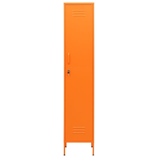 Lukustatav hoiukapp, oranž, 35 × 46 × 180 cm, teras