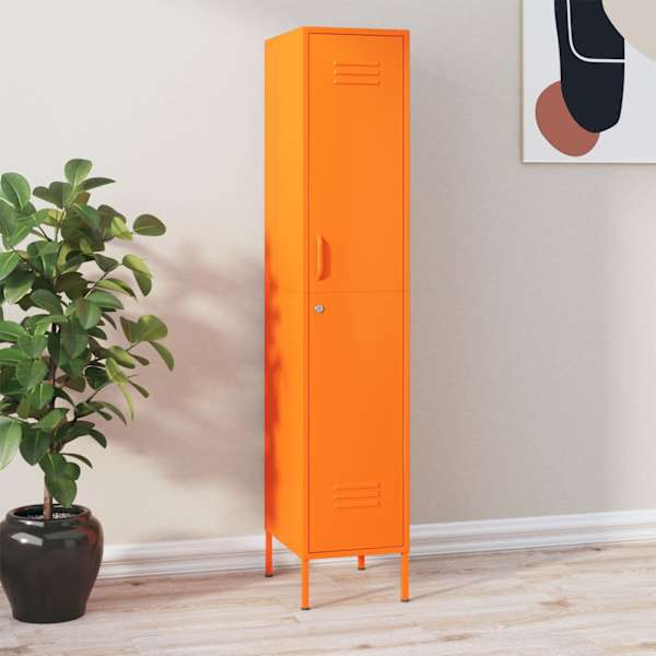 Lukustatav hoiukapp, oranž, 35 × 46 × 180 cm, teras