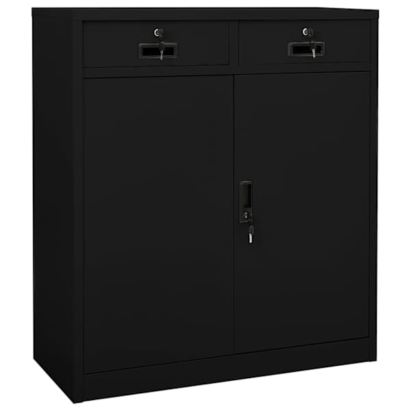 Kontorikapp, must, 90 × 40 × 102 cm, teras