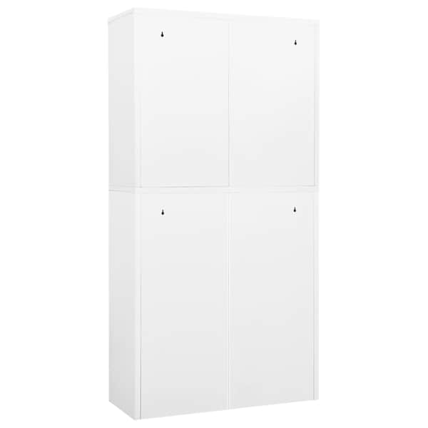 Kontorikapp, valge, 90 × 40 × 180 cm, teras
