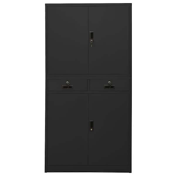 Kontorikapp, antratsiit, 90 × 40 × 180 cm, teras