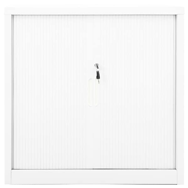 Liugustega kapp, valge, 90 × 40 × 90 cm, teras