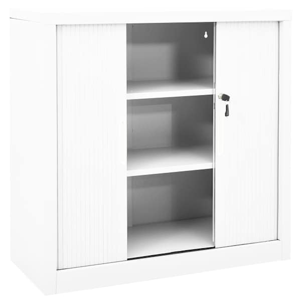 Liugustega kapp, valge, 90 × 40 × 90 cm, teras