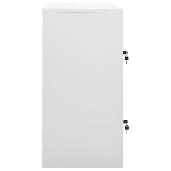 Lukustatav hoiukapp, helehall ja sinine, 90 × 45 × 92,5 cm, teras