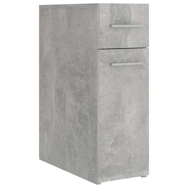 Sahtlitega kapp, betoonhall, 20 × 45,5 × 60 cm, tehispuit