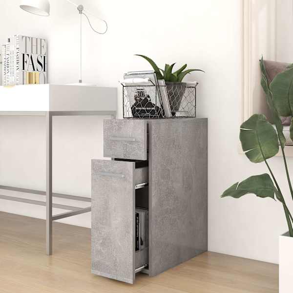 Sahtlitega kapp, betoonhall, 20 × 45,5 × 60 cm, tehispuit