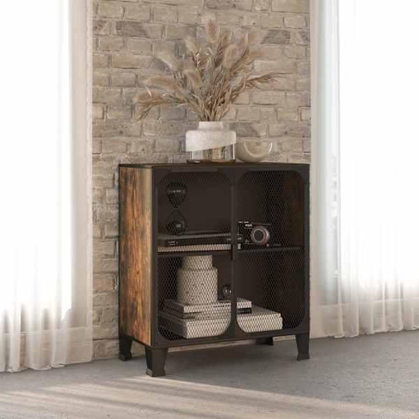 Hoiukapp, maapruun, 72 × 36 × 82 cm, metall ja MDF