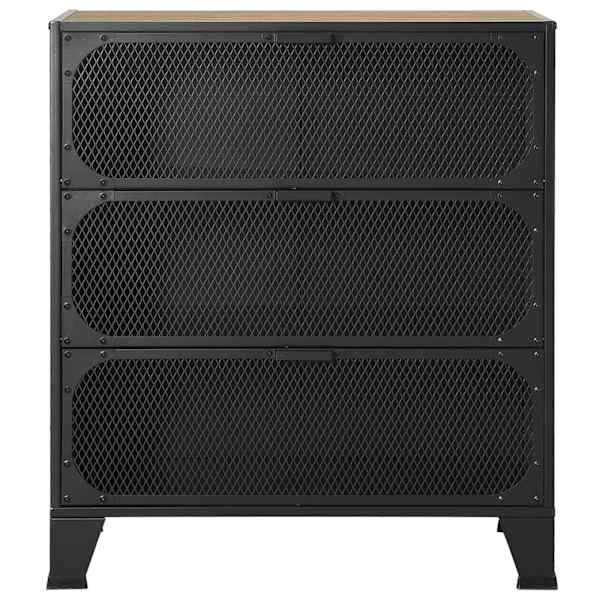 Hoiukapp, maapruun, 72 × 36 × 82 cm, metall ja MDF