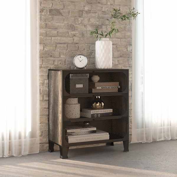 Hoiukapp, hall, 72 × 36 × 82 cm, metall ja MDF