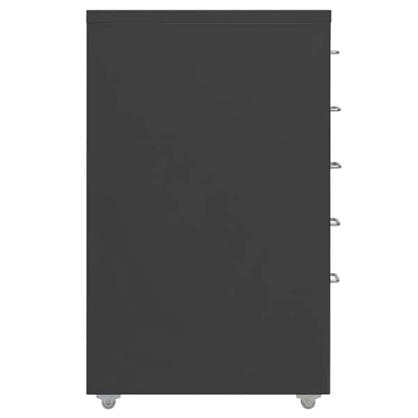 Mobiilne kontorikapp, antratsiit, 28 × 41 × 69 cm, metall