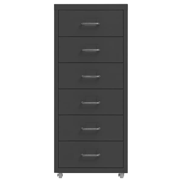 Mobiilne kontorikapp, antratsiit, 28 × 41 × 69 cm, metall