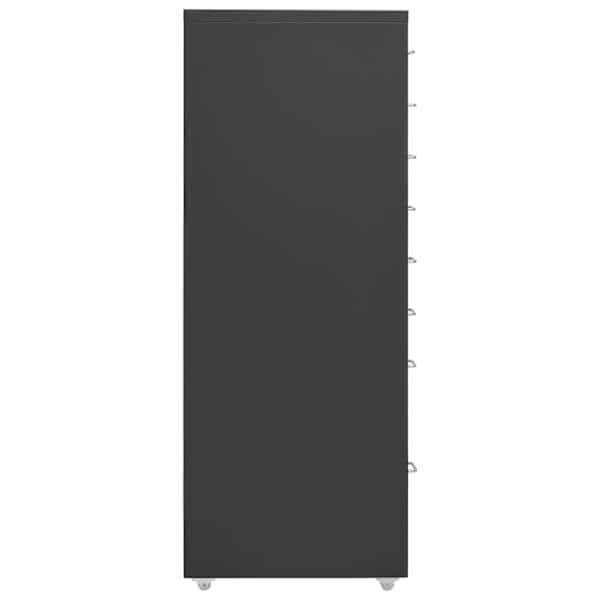 Mobiilne kontorikapp, antratsiit, 28 × 41 × 109 cm, metall