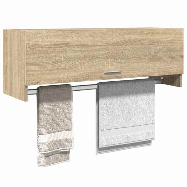 Garderoob, Sonoma tamm, 100 × 32,5 × 35 cm, tehispuit