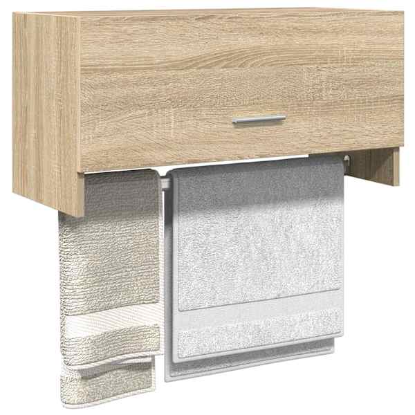 Garderoob, Sonoma tamm, 70 × 32,5 × 35 cm, tehispuit
