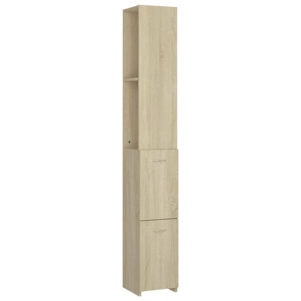 Vannitoakapp, Sonoma tamm, 25 × 26,5 × 170 cm, tehispuit