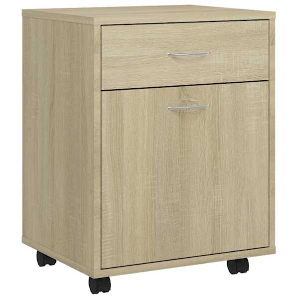 Ratastel kapp, Sonoma tamm, 45 × 38 × 54 cm, tehispuit
