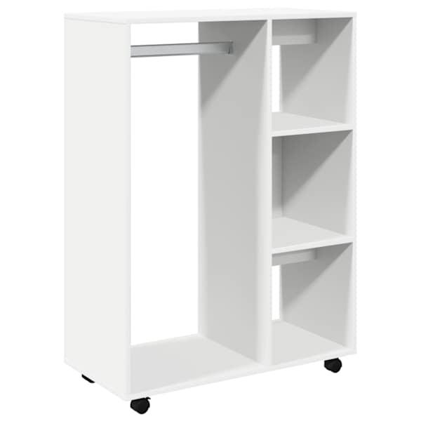 Riidekapp, valge, 80 × 40 × 110 cm, tehispuit