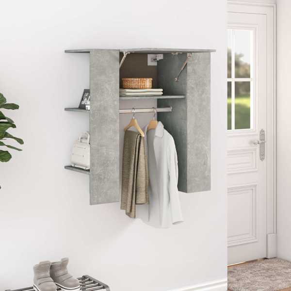 Esikukapp, betoonhall, 97,5 × 37 × 99 cm, tehispuit
