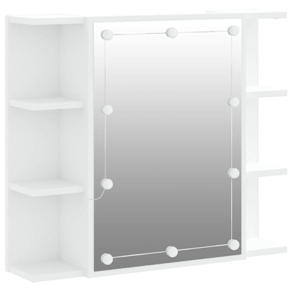 Peegelkapp LEDiga, valge, 70 × 16,5 × 60 cm