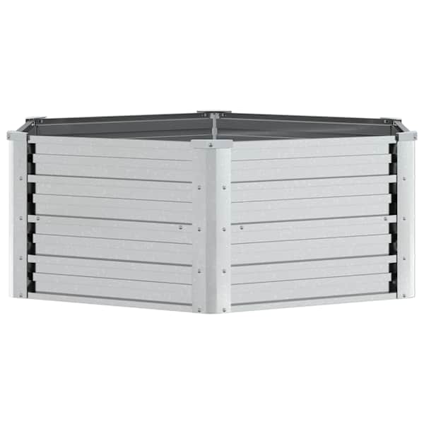 Peenrakast 129 × 45 cm, tsingitud teras – hõbedane