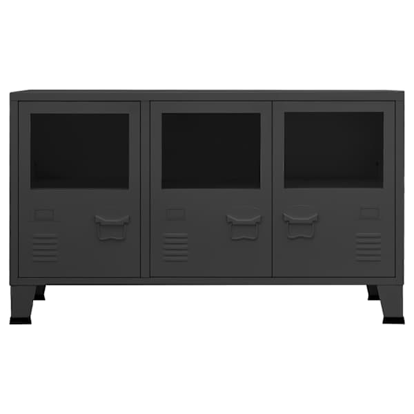 Puhvetkapp, antratsiit, 105 × 35 × 62 cm, metall ja klaas