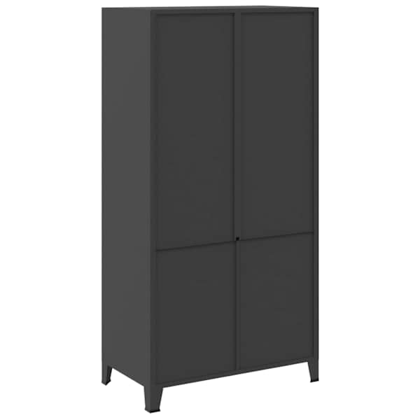 Industriaalne garderoob, must, 90 × 50 × 180 cm, metall
