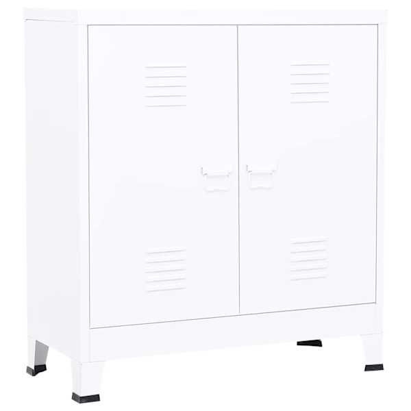 Tööstuslik hoiukirst valge 90 × 40 × 100 cm teras