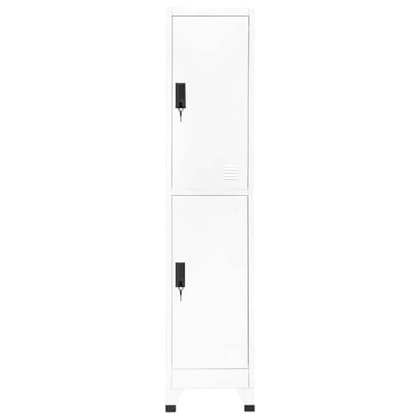 Lukustatav hoiukapp, valge, 38 × 45 × 180 cm, teras