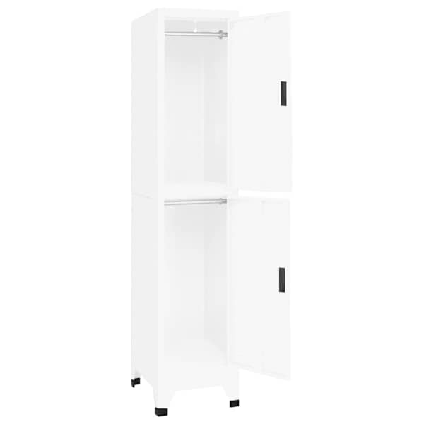 Lukustatav hoiukapp, valge, 38 × 45 × 180 cm, teras