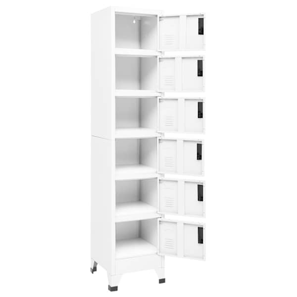 Lukustatav hoiukapp, valge, 38 × 40 × 180 cm, teras