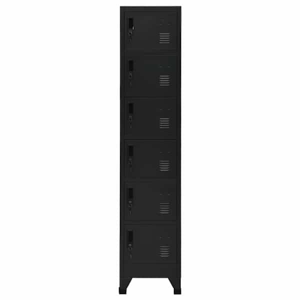 Lukustatav hoiukapp, must, 38 × 40 × 180 cm, teras