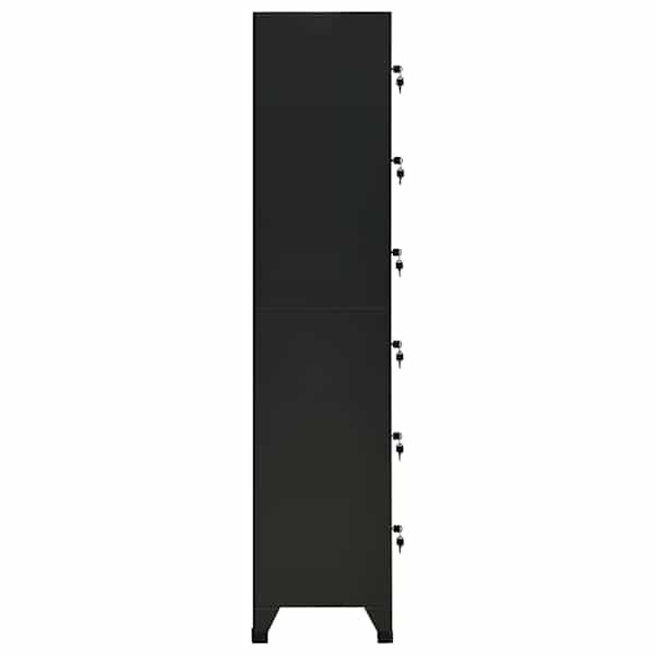 Lukustatav hoiukapp, must, 38 × 40 × 180 cm, teras