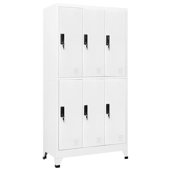 Lukustatav hoiukapp, valge, 90 × 45 × 180 cm, teras