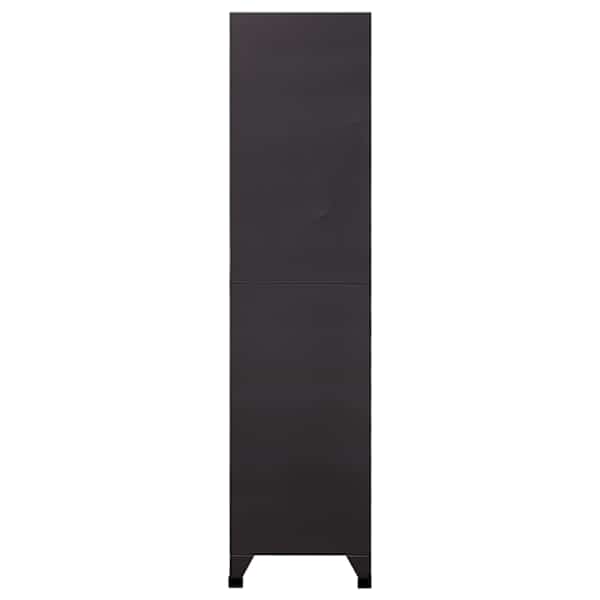 Lukustatav hoiukapp, antratsiit, valge, 90 × 45 × 180 cm, teras