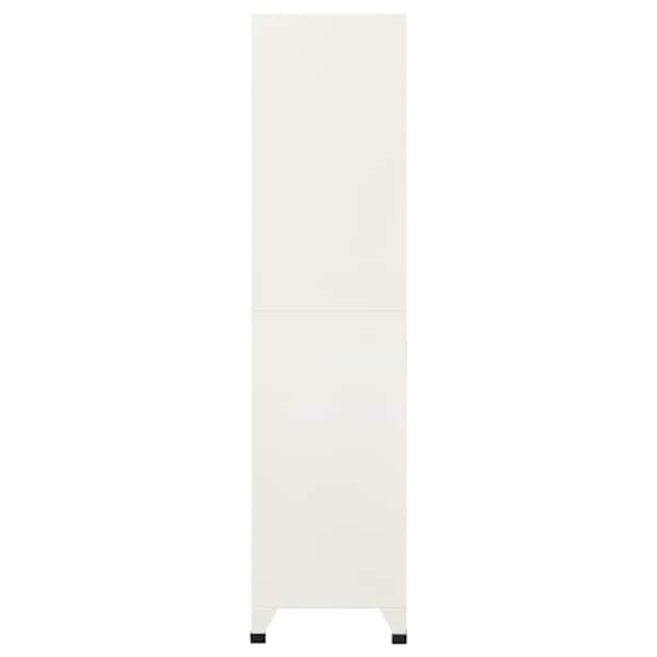 Lukustatav hoiukapp, hall ja sinine, 90 × 45 × 180 cm, teras