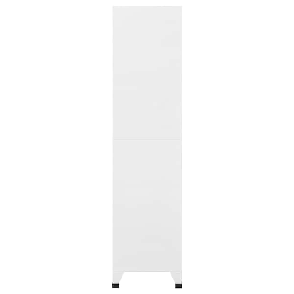 Lukustatav hoiukapp, helehall ja tumehall, 90 × 40 × 180 cm, teras