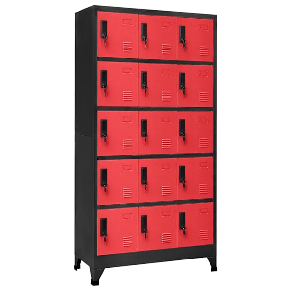 Lukustatav hoiukapp, antratsiithall, punane 90 × 40 × 180 cm teras
