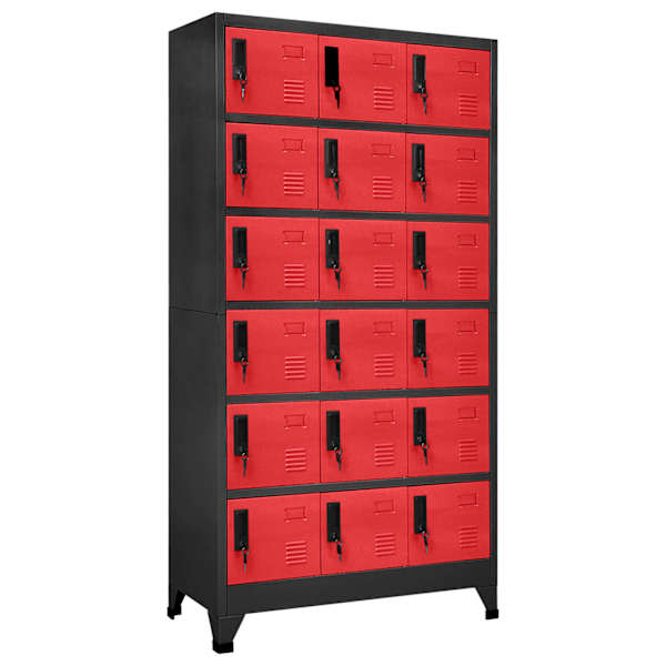 Lukustatav hoiukapp, antratsiithall, punane 90 × 40 × 180 cm teras