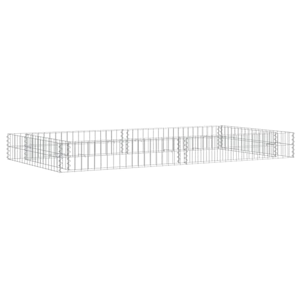 Gabioonkorv 200 × 100 × 20 cm, tsingitud teras – hõbedane