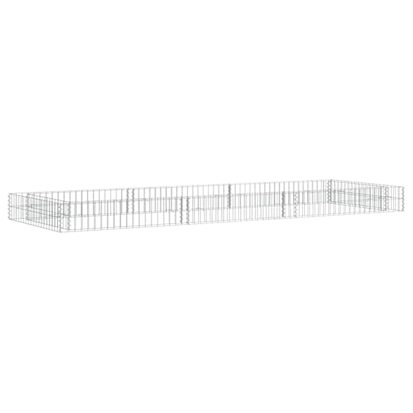 Gabioonkorv 300 × 100 × 20 cm, tsingitud teras – hõbedane