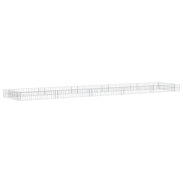Gabioonkorv 500 × 100 × 20 cm, tsingitud teras – hõbedane