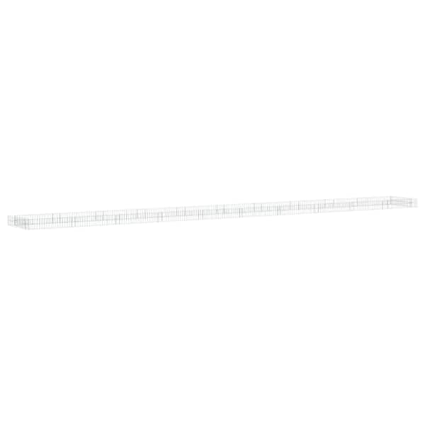 Gabioonkorv 1000 × 100 × 20 cm, tsingitud teras – hõbedane