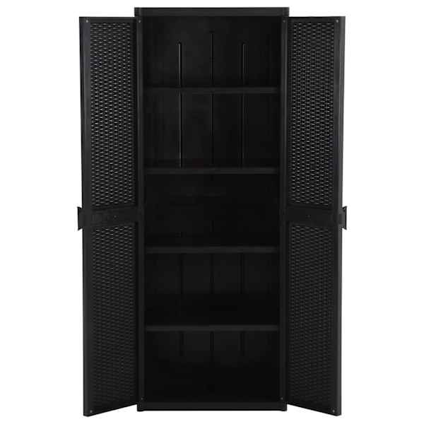Aia hoiukapp, must, 65 × 45 × 172 cm, PP rotang