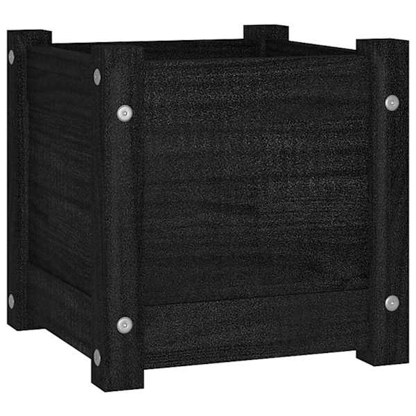 Taimekast 31 × 31 × 31 cm, täismännipuit – must