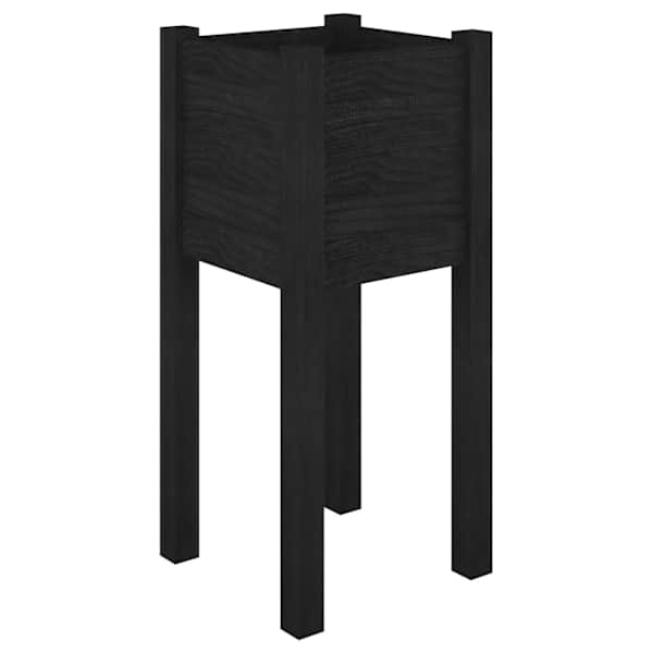 Taimekast 31 × 31 × 70 cm, täismännipuit – must