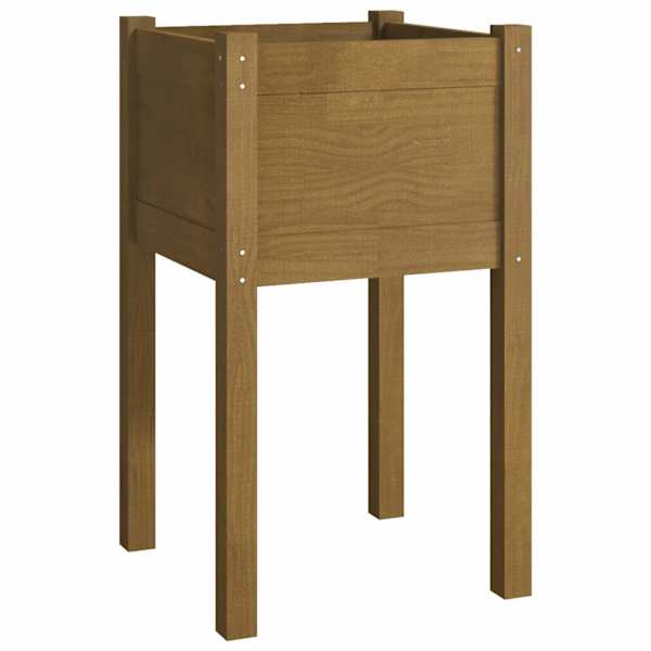 Taimekast 40 × 40 × 70 cm, täismännipuit – meepruun