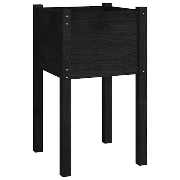 Taimekast 40 × 40 × 70 cm, täismännipuit – must