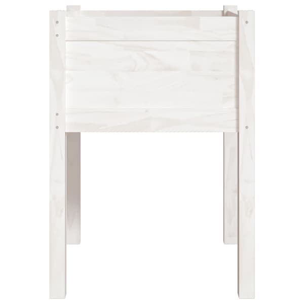 Taimekast 50 × 50 × 70 cm, täismännipuit – valge