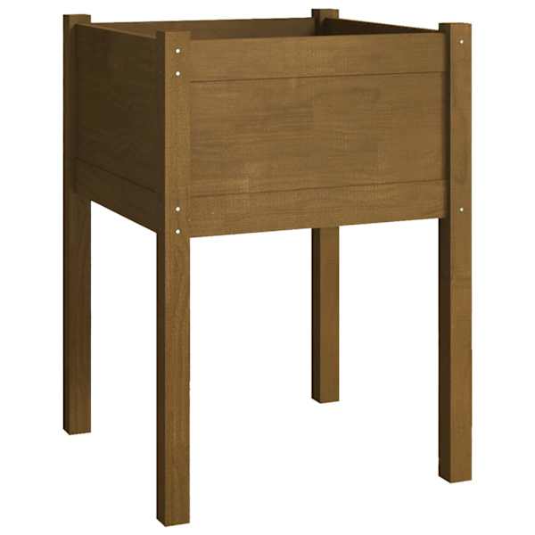 Taimekast 50 × 50 × 70 cm, täismännipuit – meepruun – 2 tk